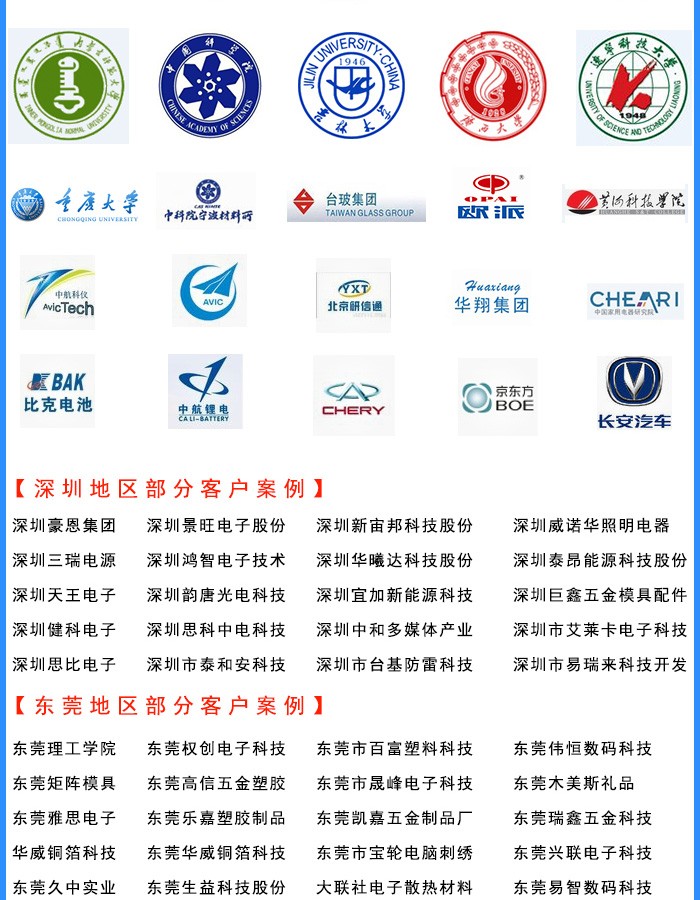 廣東省內部分客戶案例